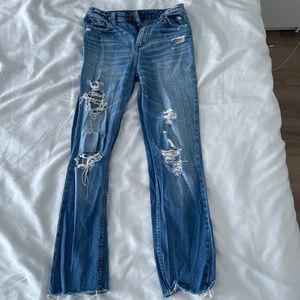 Blue ripped jeans